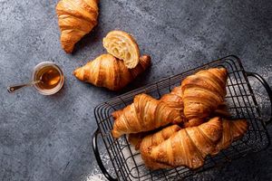 Croissants made from ORGANIC CROISSANT in a basket